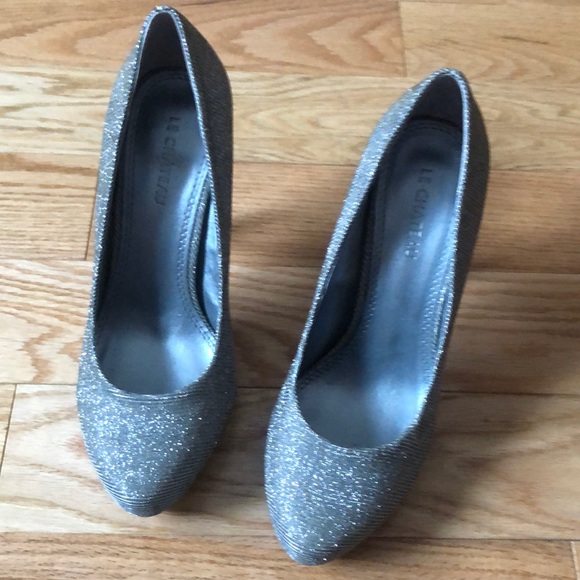 Silver Sparkly High Heels - Picture 1 of 3